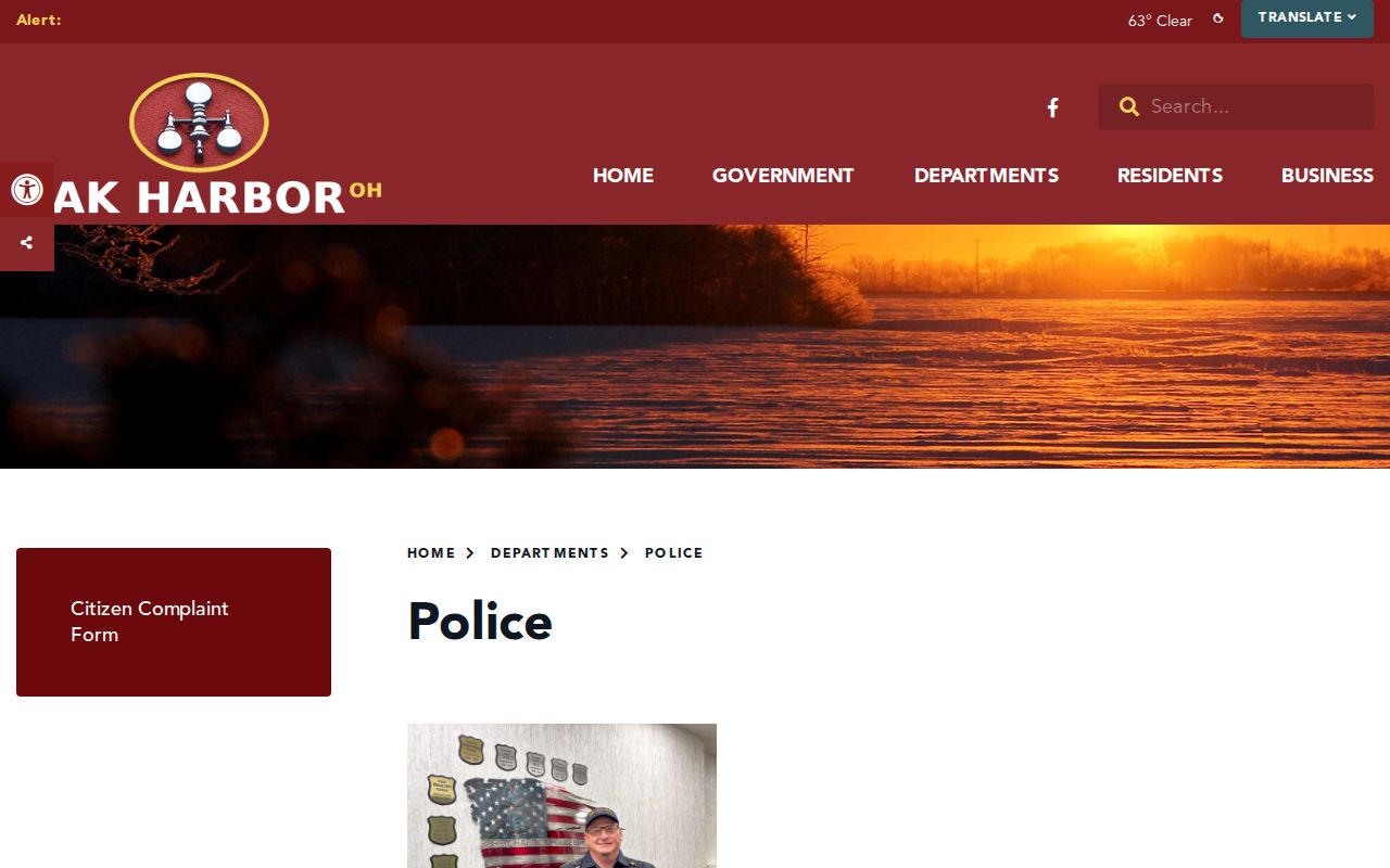 Oak Harbor, Ottawa County police report-copy contact page